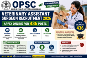 OPSC Veterinary Assistant Surgeon Recruitment 2026