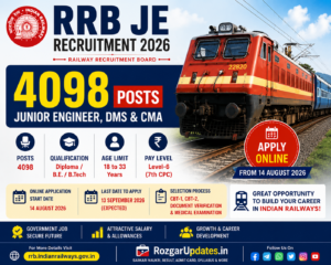 RRB JE Recruitment 2026