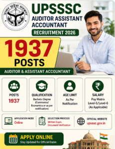 UPSSSC Auditor Assistant Accountant Recruitment