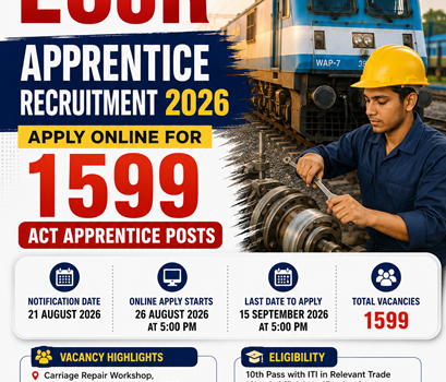 East Coast Railway Apprentice Recruitment