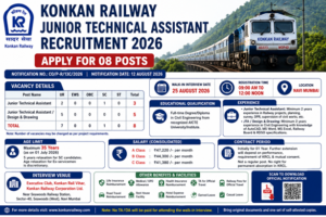 Konkan Railway Junior Technical Assistant Recruitment 2026