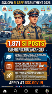 SSC CPO SI Recruitment 2026 SSC CPO SI Recruitment 2026